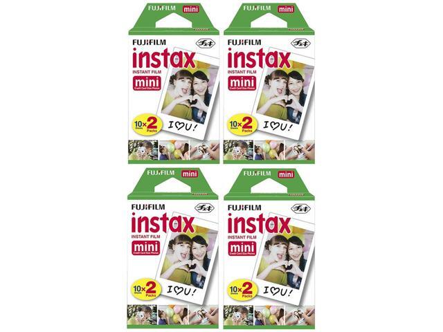Fujifilm Instax Instant Mini Film 80 Shots + 4 Rechargeable Batteries and Charger + 3pc Cleaning Kit