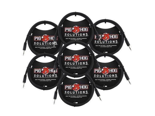 Pig Hog Solutions 3.5mm TRS to 3.5mm TRS Adapter Cable, 9ft - 7 Units
