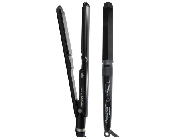 BaByliss Pro Porcelain Ceramic 1½' Straightening Iron BP9559UC with Studio Design Series 1¼' Crimpcurl BCI005UC