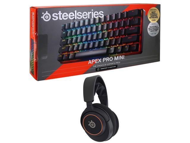 SteelSeries Arctis Nova 3 Wired Gaming Headset with SteelSeries Apex Pro Mini 60% Wired OmniPoint Gaming Keyboard Gen 3
