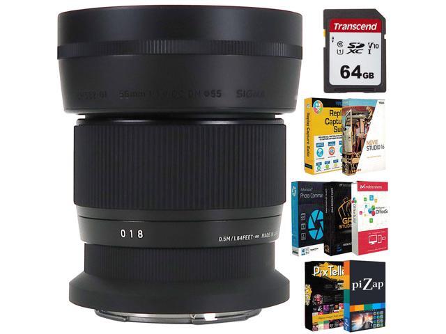 Sigma 56mm f/1.4 DC DN Contemporary Lens (Nikon Z) Photo Editing Software Kit