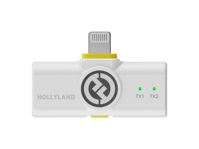 Hollyland LARK M2 DUO 2-Person Wireless Microphone System with Lightning Connector (2.4 GHz, Ivory White) Accessory Bundle