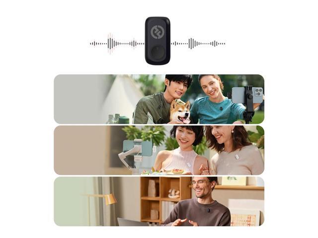 Hollyland LARK A1 Combo 2-Person Wireless Microphone System with USB-C and Lightning Connectors for Mobile Devices (Space Gray, 2.4 GHz)