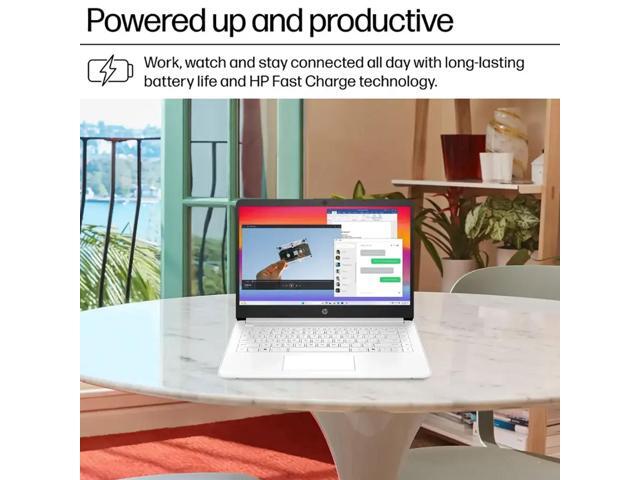 HP - 14" Laptop - Intel Celeron N4500 2021 - 4GB Memory - 64GB eMMC - Snowflake White - image 5