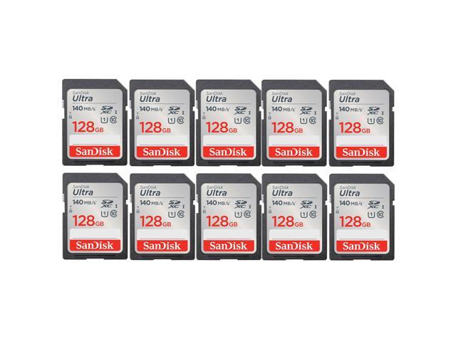 Sandisk Ultra 128GB SDXC UHS-I Class 10 Memory Card - 10 Pack