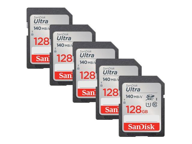 Sandisk Ultra 128GB SDXC UHS-I Class 10 Memory Card - 5 Pack