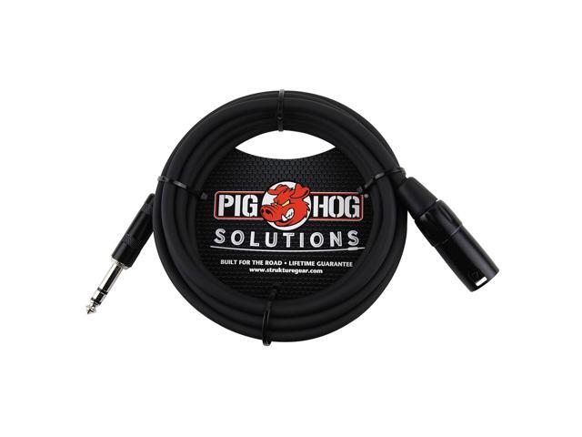 3x Pig Hog 1/4' TRS to XLR Balance Adaptor Cable, 25 Feet PX-TMXM25