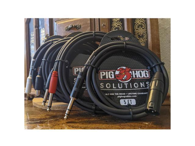 8x Pig Hog 1/4' TRS to XLR Balance Adaptor Cable, 25 Feet PX-TMXM25