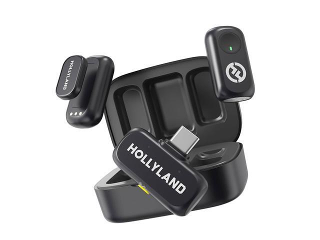 Hollyland LARK A1 Duo 2-Person Wireless Lavalier Microphone System with USB-C Connector for Mobile Devices (Space Gray, 2.4 GHz)