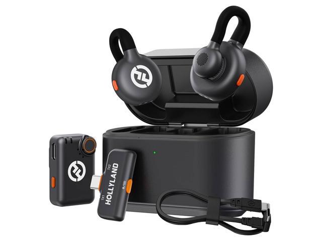 Hollyland LARK M2S Combo 2-Person Wireless Microphone System with USB-C to Lightning - Universal Compatibility (2.4 GHz, Space Gray) Video Bundle