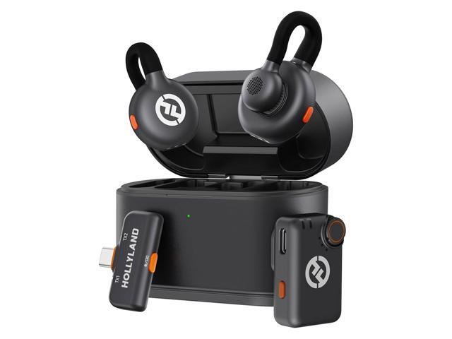 Hollyland LARK M2S Mini Combo 2-Person Wireless Microphone System - Universal Compatibility (2.4 GHz, Space Gray) Video Bundle