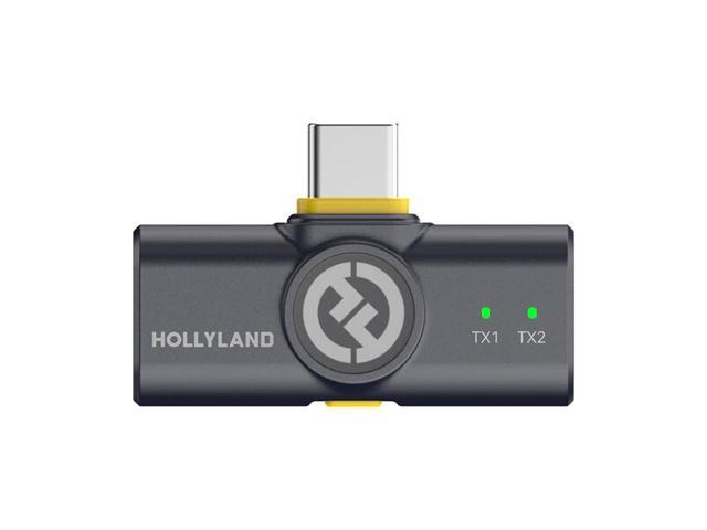 Hollyland LARK M2 2.4GHz 2-Person Wireless Lavalier Microphone System with USB-C Plug & Play (Shine Charcoal) Video Bundle