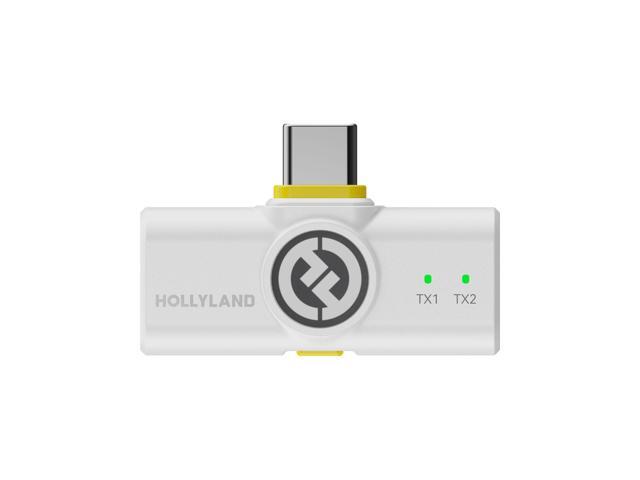 Hollyland LARK M2 DUO 2-Person Wireless Microphone System with USB-C Connector (2.4 GHz, Ivory White) Video Bundle