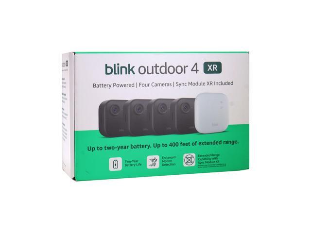Blink - Outdoor 4 XR — Wireless security camera with extended range, up to 400 feet. Sync Module XR included — 4 Cameras - Black - image 3