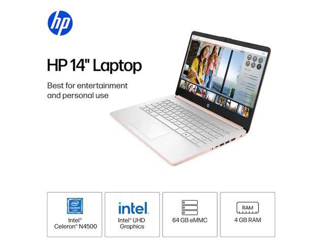 HP - 14" Laptop - Intel Celeron N4500 2021 - 4GB Memory - 64GB eMMC - Pale Rose Gold - image 3