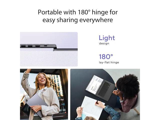 ASUS - CX34 14" FHD Chromebook Plus Laptop with Google AI - Intel Core i5 - 8GB Memory - 128GB SSD - Rock Grey - image 4