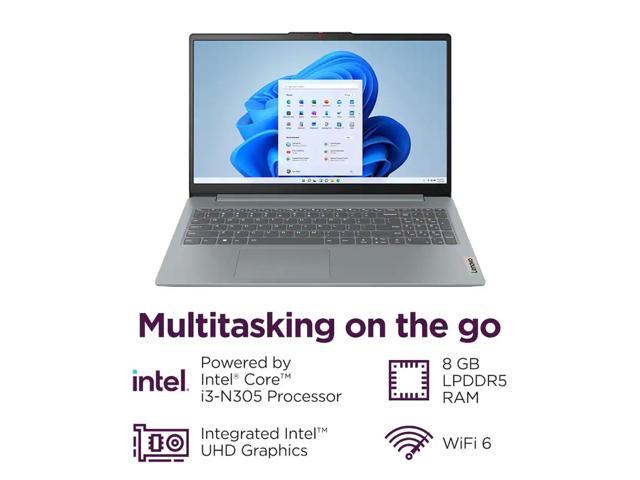 Lenovo - IdeaPad Slim 3i 15.6" Full HD Laptop - Intel Core i3-N305 2023 - 8GB Memory - 128GB UFS - Arctic Grey - image 6