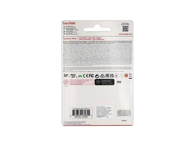 3-Pack Sandisk Ultra 256GB 100MB/s Class 10 Micro SDXC Memory Card Full HD Video with SD Adapter