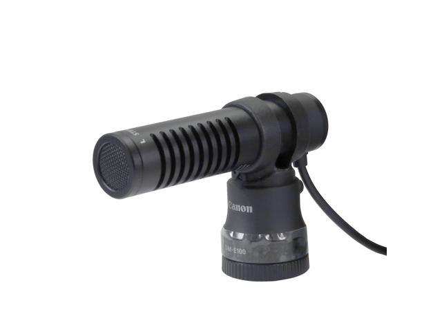 Canon DM-E100 Stereo Microphone with Wind Screen (Black) and Transcend 32GB SDXC/SDHC 300S Memory Card