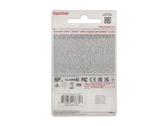 8x SanDisk Ultra 256GB UHS-I 100MB/s Class 10 SDXC Memory Card