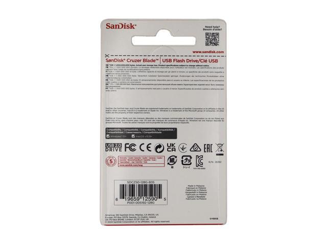 8x SanDisk Cruzer Blade USB Flash Drive - 128GB (Red)