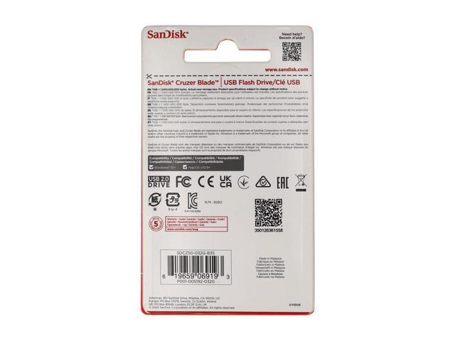 5x SanDisk Cruzer Blade USB Flash Drive - 32GB (Red)