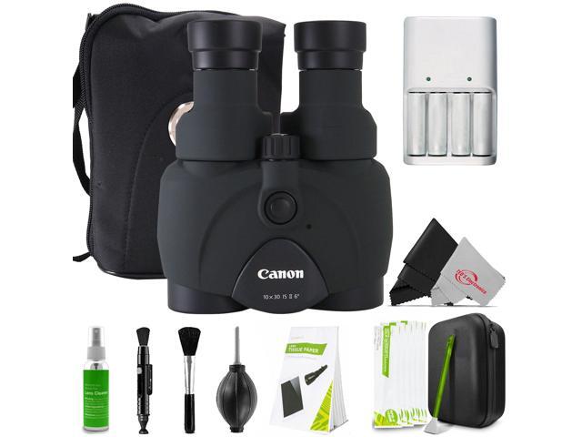 Canon 10x30 IS II Image Stabilized Binoculars with AA Rechargeable Battery and Charger and Professional Cleaning Kit