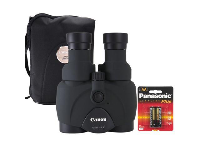 Canon 10x30 IS II Image Stabilized Binoculars with 2X AA Rechargeable Battery and Charger