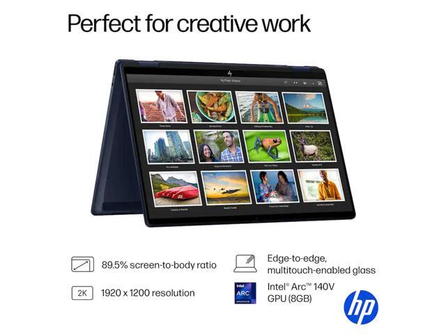 HP - OmniBook X Flip 2-in-1 - Copilot+ PC - 14" 2K Touch-Screen Laptop - Intel Core Ultra 7 256V 2024 - 16GB Memory - 1TB SSD - Atmospheric Blue - image 8