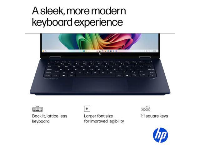 HP - OmniBook X Flip 2-in-1 - Copilot+ PC - 14" 2K Touch-Screen Laptop - Intel Core Ultra 7 256V 2024 - 16GB Memory - 1TB SSD - Atmospheric Blue - image 11