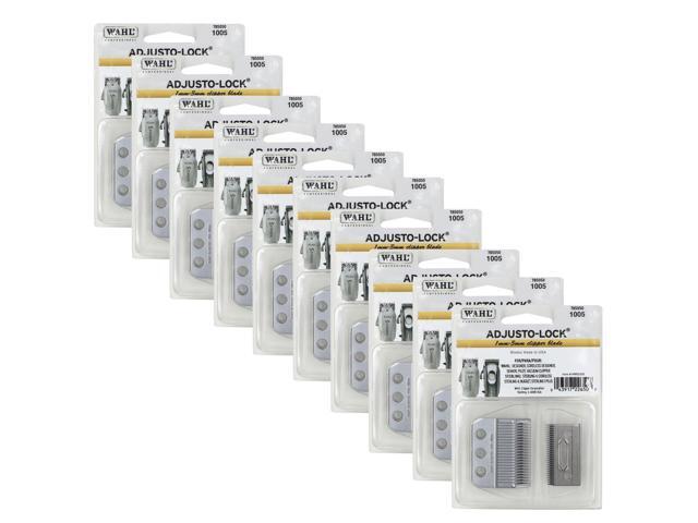 10x Wahl 1005 Adjusto-Lock 1-3mm Clipper Blades 3 Hole Silver for Wahl Designer