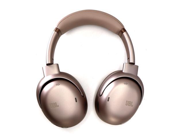 JBL Tour One M3 Wireless Over-Ear Noise Cancelling Headphones - Latte with JBL T110 in Ear Headphones and Software