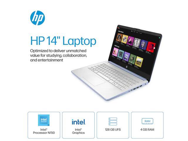 HP - 14" Laptop - Intel Processor N150 2025 - 4GB Memory - 128GB UFS - Sky Blue - image 12