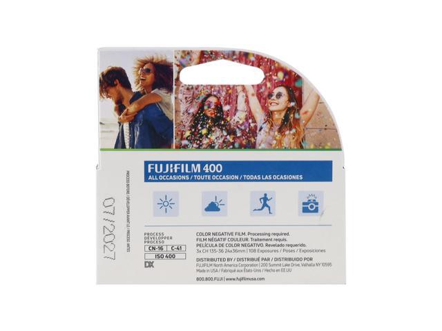3x Fujifilm 400 Color Negative 35mm Film (36 Exposures) - 3 Pack