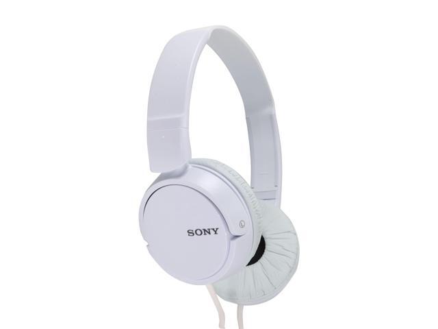 Sony XB100 Portable Waterproof Bluetooth Speaker (Orange) with Sony MDR-ZX110 On-Ear Wired Headphones (White)