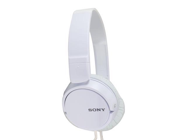 Sony XB100 Portable Waterproof Bluetooth Speaker (Gray) with Sony MDR-ZX110 On-Ear Wired Headphones (White)