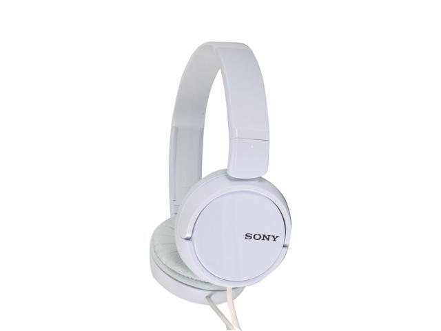Sony XB100 Portable Waterproof Bluetooth Speaker (Gray) with Sony MDR-ZX110 On-Ear Wired Headphones (White)