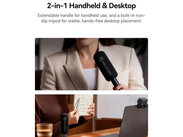 Hollyland Interview Adapter for Wireless Microphones Handheld and Desktop Use