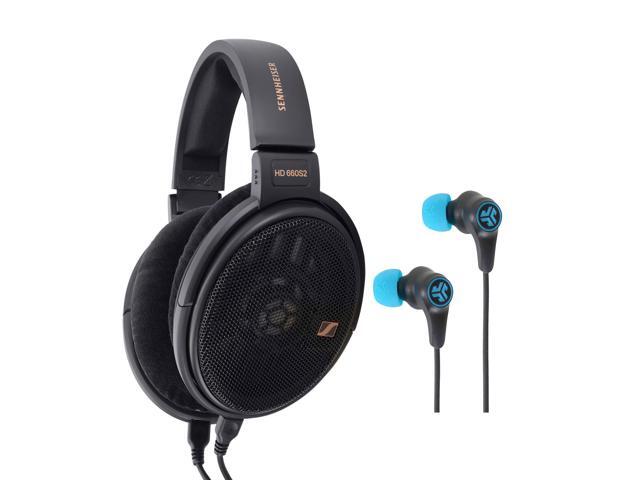 Sennheiser HD 660S2 Wired Over-Ear Headphones with JLab Play Gaming Wireless Bluetooth Earbuds - Black/Blue