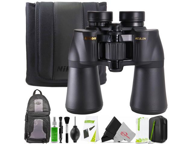 Nikon 10x50 Aculon A211 Binoculars with DSLR Sling Backpack and Professional Cleaning Kit