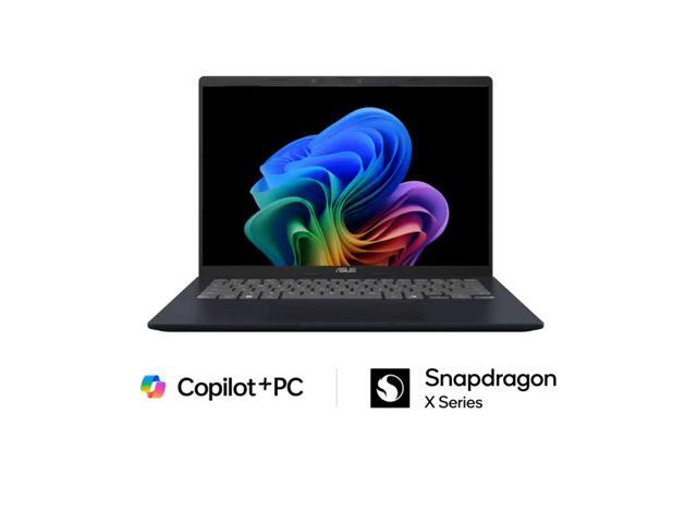 ASUS Vivobook 14 14' FHD+ Laptop - Snapdragon X - 16GB Memory, 512GB SSD (Quiet Blue) with SanDisk Cruzer Blade 128GB USB Flash Drive + Protective Bag