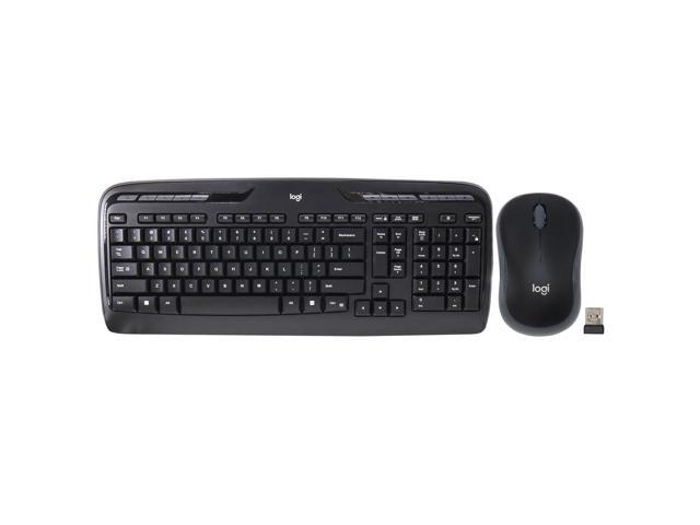 10x Logitech MK320 Full-size Wireless Membrane Keyboard and Mouse Bundle for PC - Black