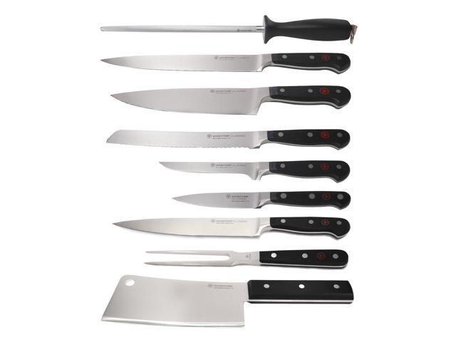 Wusthof 1120160602 Classic 6 Piece Cook's Set + Classic 2-Pc Carving Set (Classic 8' Carving, Classic 6' Straight Meat Fork) + Classic 6' Cleaver.