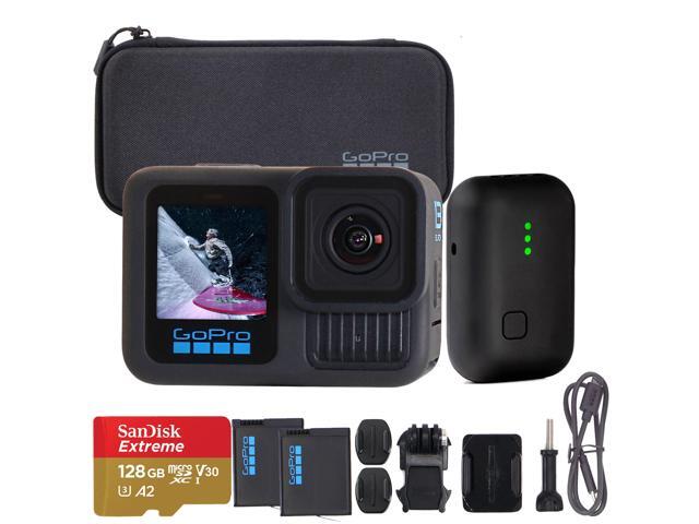 GoPro HERO13 Action Camera Bundle with Additional Battery, 128GB microSD Card, Case + Zoom Instamic Pro Plus C Microphone Recorder