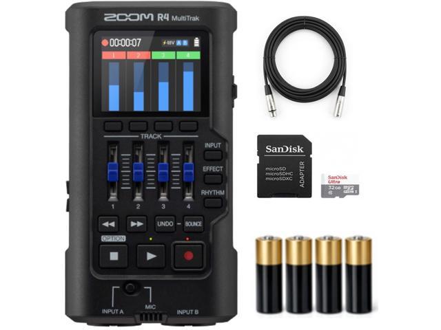 Zoom R4 MultiTrak 32-Bit Float Recorder with Stereo Bouncing Complete Recording Bundle