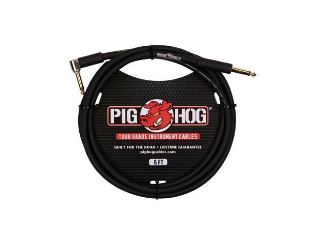 Pig Hog 6ft 1/4' - 1/4' Right Angle 8mm Instrument Cable