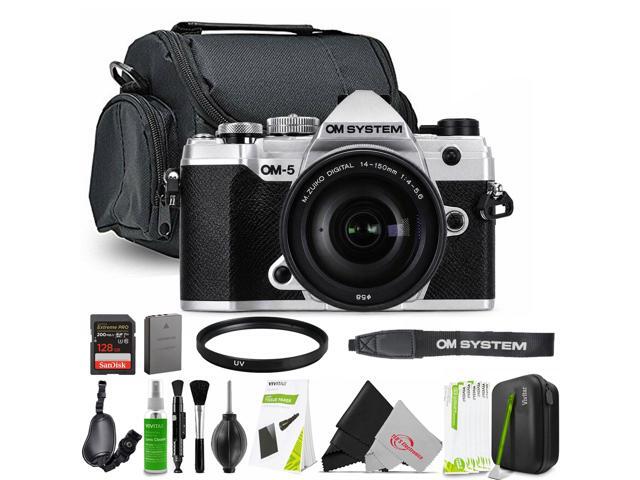 OM SYSTEM OM-5 Mark II Mirrorless Camera with M.Zuiko Digital ED 14-150mm f/4-5.6 II Lens (Silver) All You Need Accessory Bundle