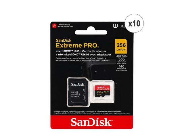 SanDisk Extreme Pro 256GB Class 10 microSDXC UHS-I Memory Card 10-Pack