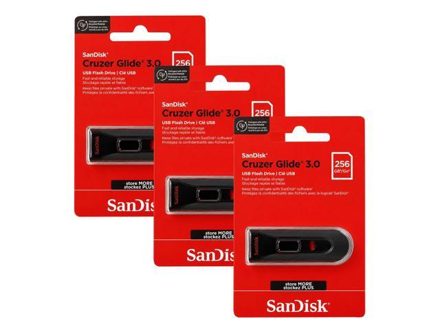 SanDisk Cruzer Glide 256GB USB 3.0 Flash Drive 3-Pack
