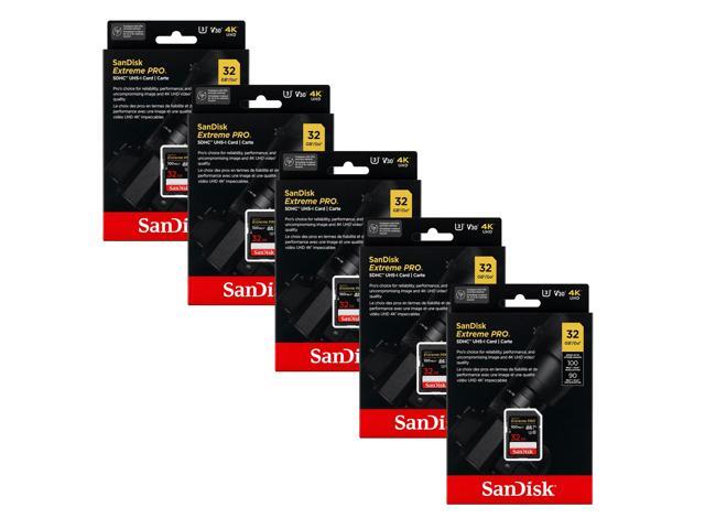 SanDisk Extreme Pro 32GB SDHC UHS-I Memory Card 5-Pack